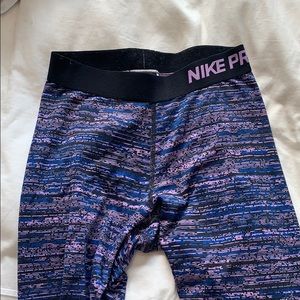 Nike purple and blue fleece leggings